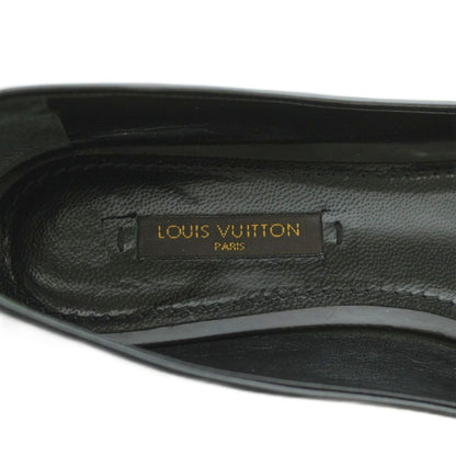 Louis Vuitton Pumps Low Heels Round Toe Leather Cube Motif Black 36 — view 8