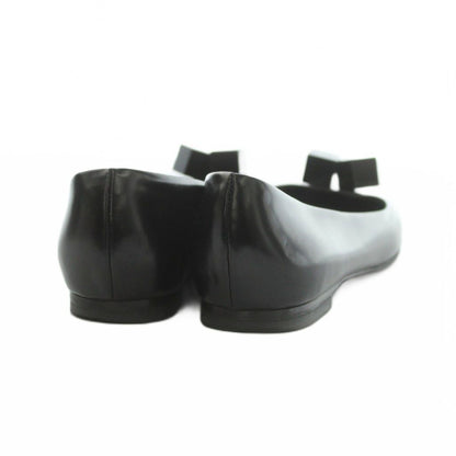 Louis Vuitton Pumps Low Heels Round Toe Leather Cube Motif Black 36 — view 5