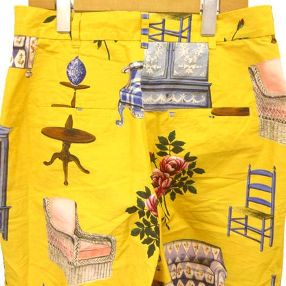 Max Mara Weekend Line Wide Pants Cotton 44 Yellow All Over Pattern Long YU — view 5