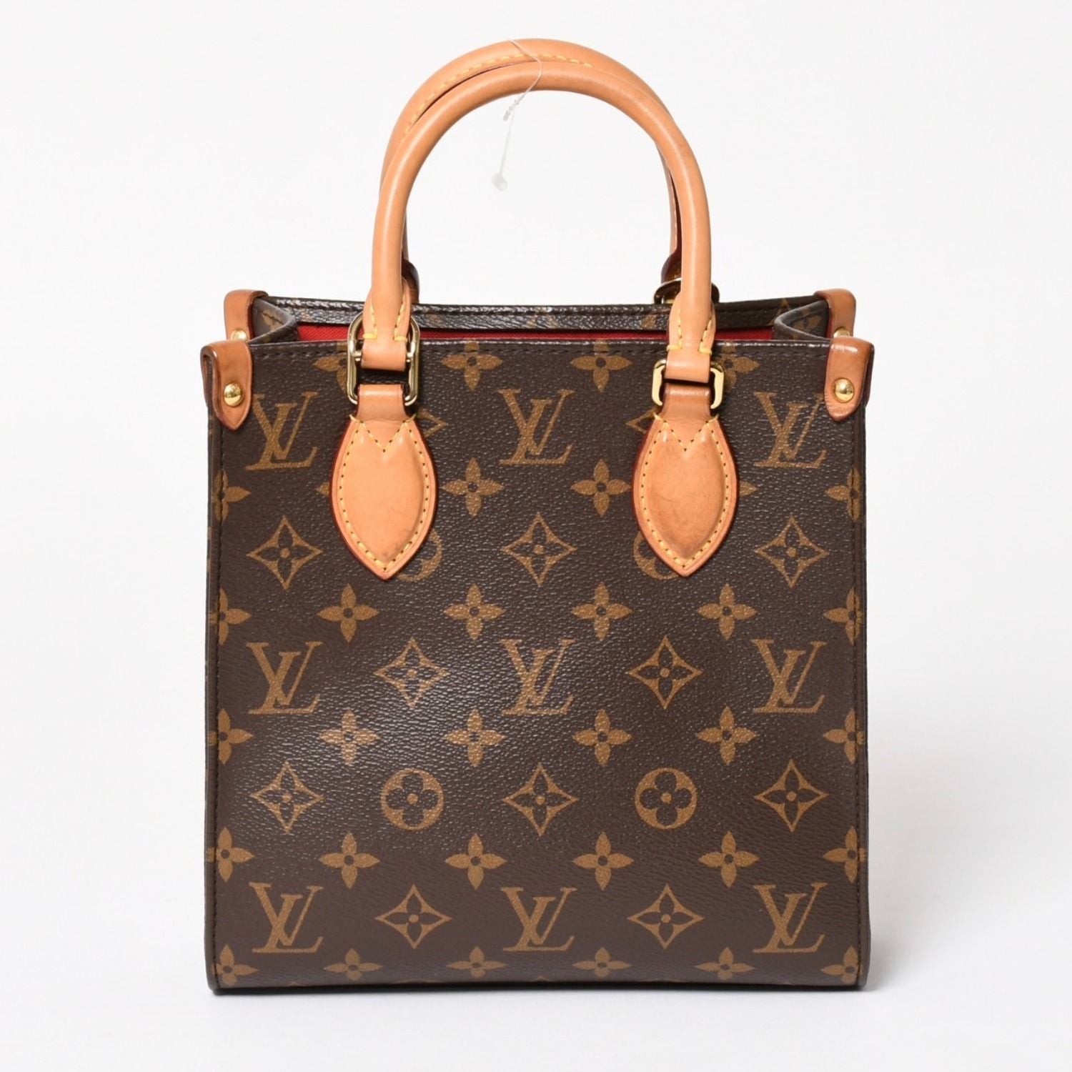 Louis Vuitton Sac Plat BB Monogram Shoulder Bag Leather Brown Gold — view 2