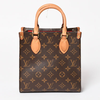 Louis Vuitton Sac Plat BB Monogram Shoulder Bag Leather Brown Gold — view 2