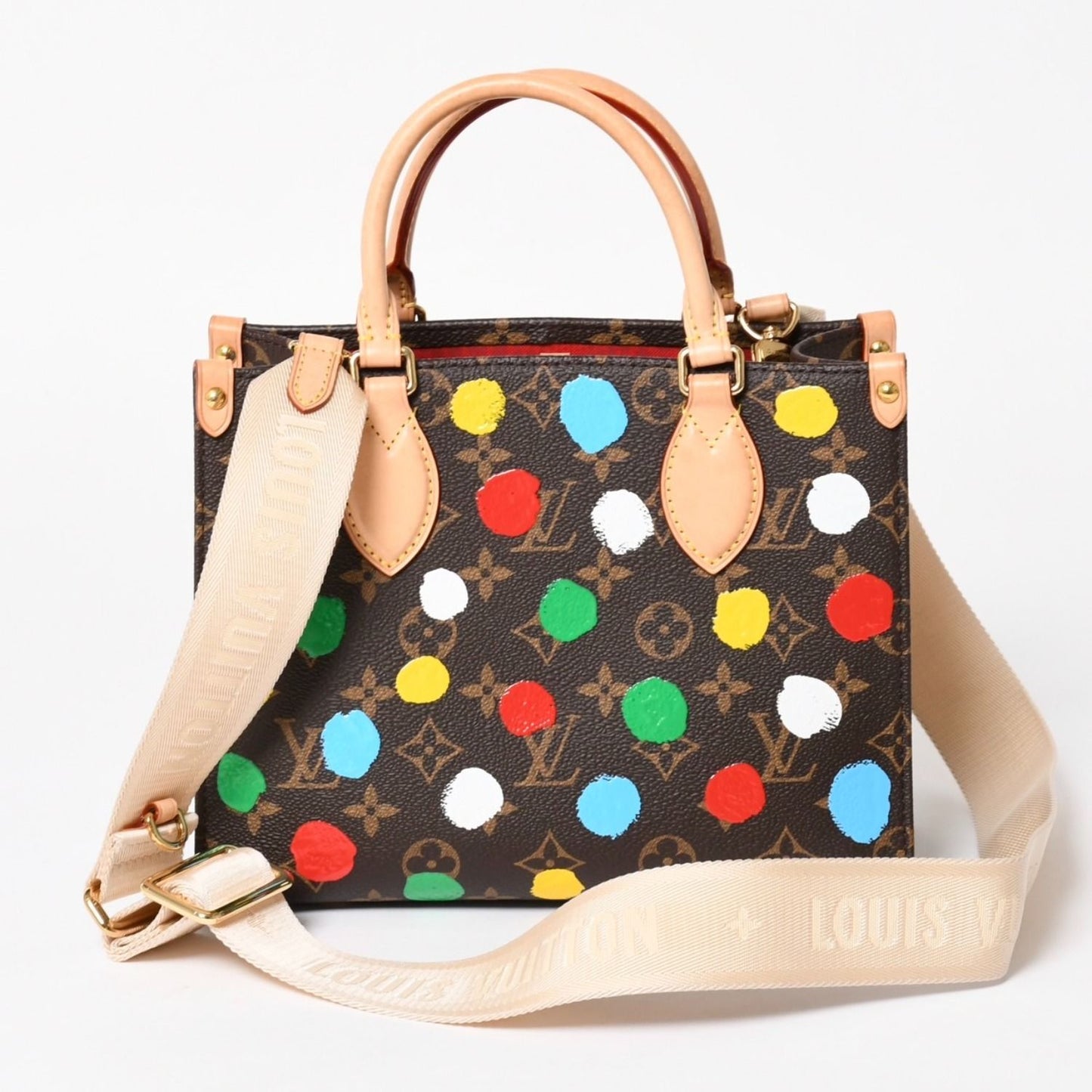 Louis Vuitton 2-Way Shoulder Bag On The Go PM Yayoi Kusama Dot Paint