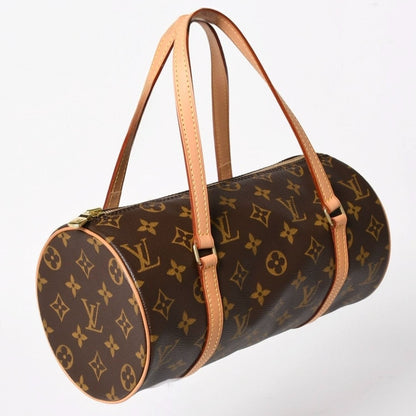 Louis Vuitton Papillon 26 Handbag Monogram Leather Brown Gold — view 3