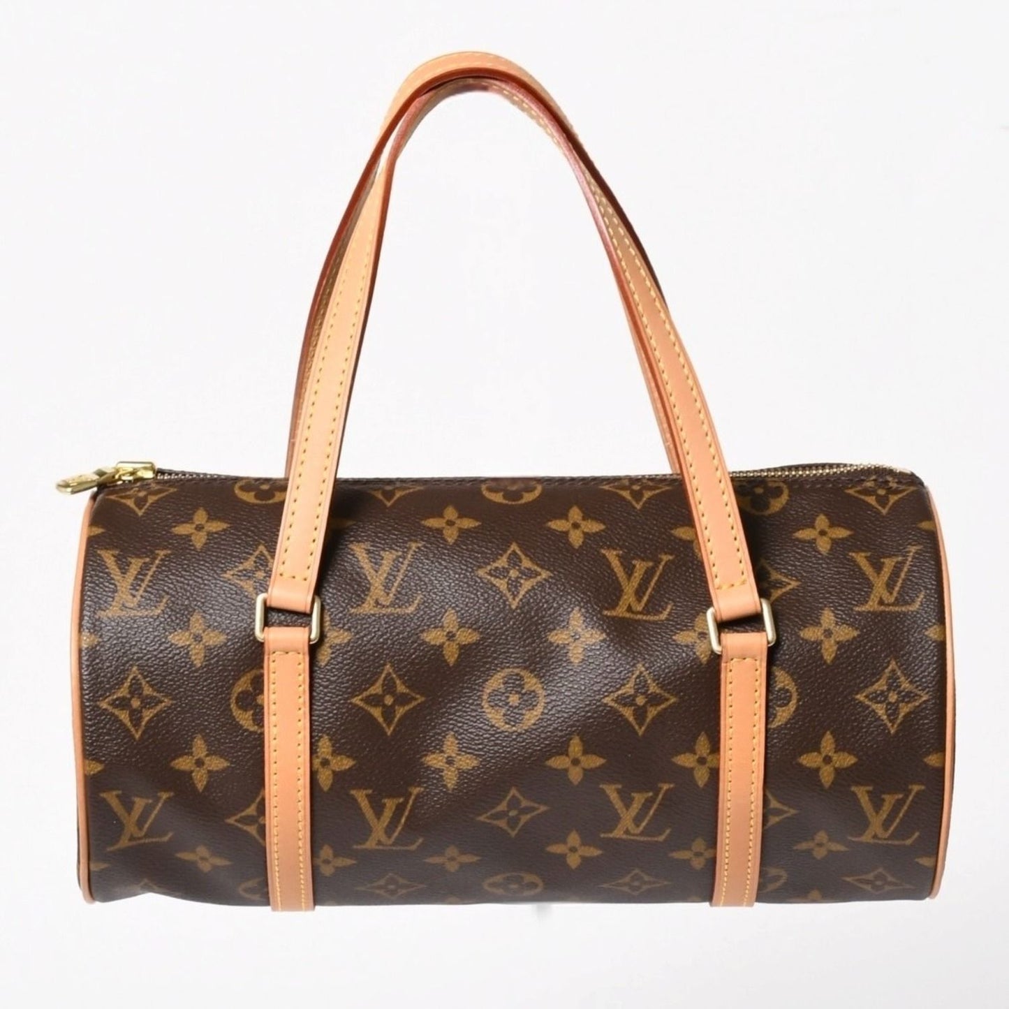 Louis Vuitton Papillon 26 Handbag Monogram Leather Brown Gold