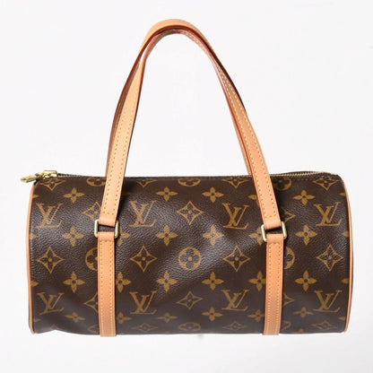 Louis Vuitton Papillon 26 Handbag Monogram Leather Brown Gold