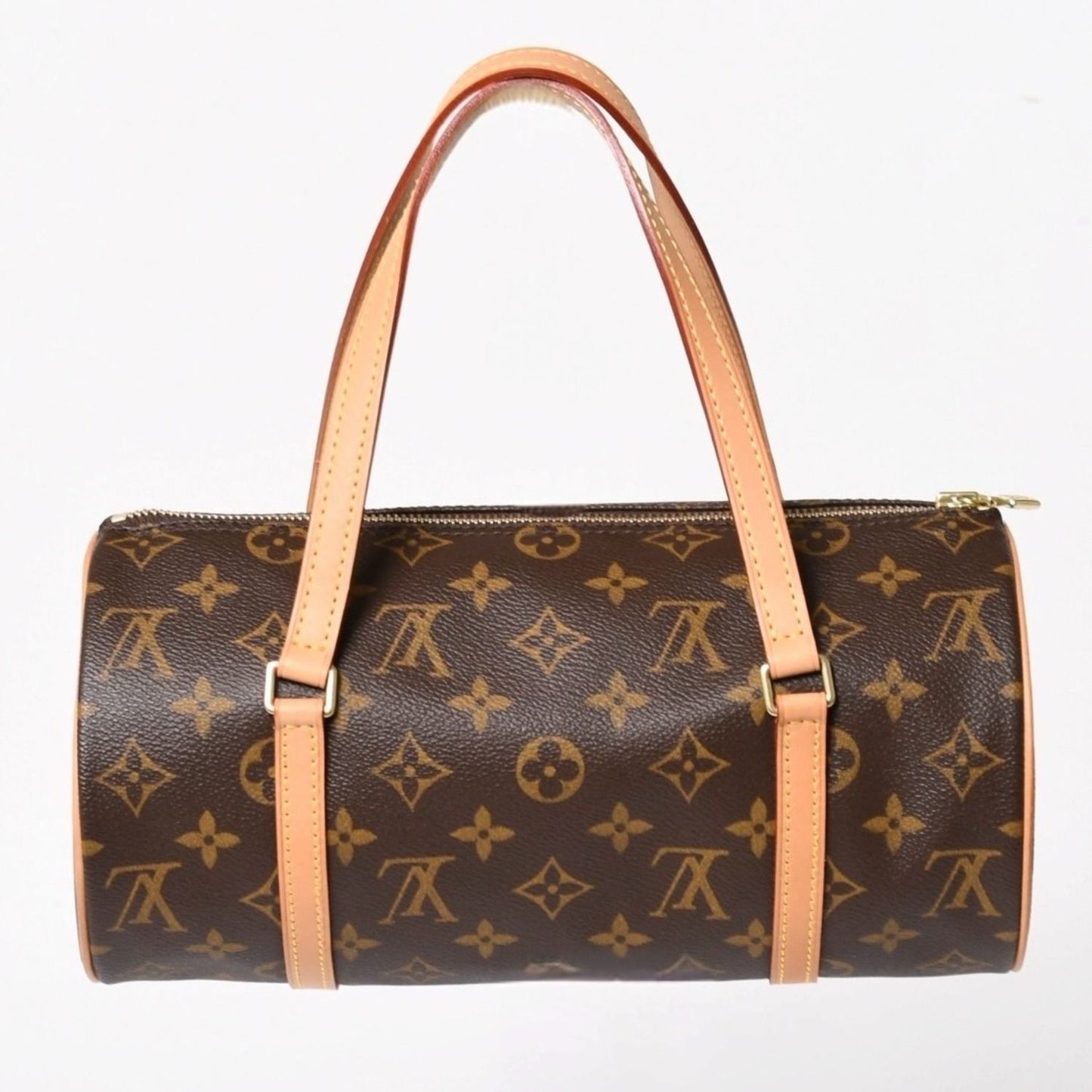 Louis Vuitton Papillon 26 Handbag Monogram Leather Brown Gold — view 2
