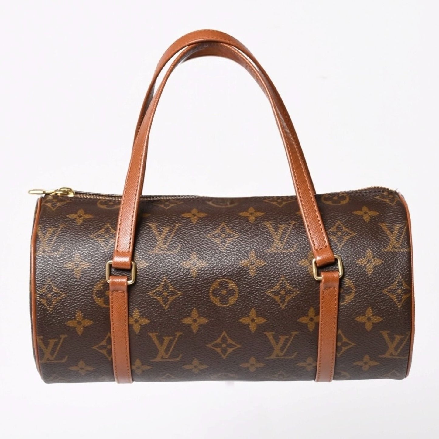 Louis Vuitton Papillon 26 Handbag Monogram Brown Leather Gold Vintage 4