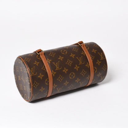 Louis Vuitton Papillon 26 Handbag Monogram Brown Leather Gold Vintage 4 — view 6