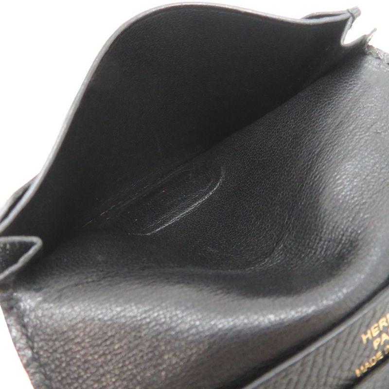 Hermes Card Case Card Holders Black — view 6