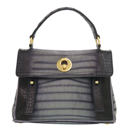 Saint Laurent Muse to Embossed Leather Gray Handbag