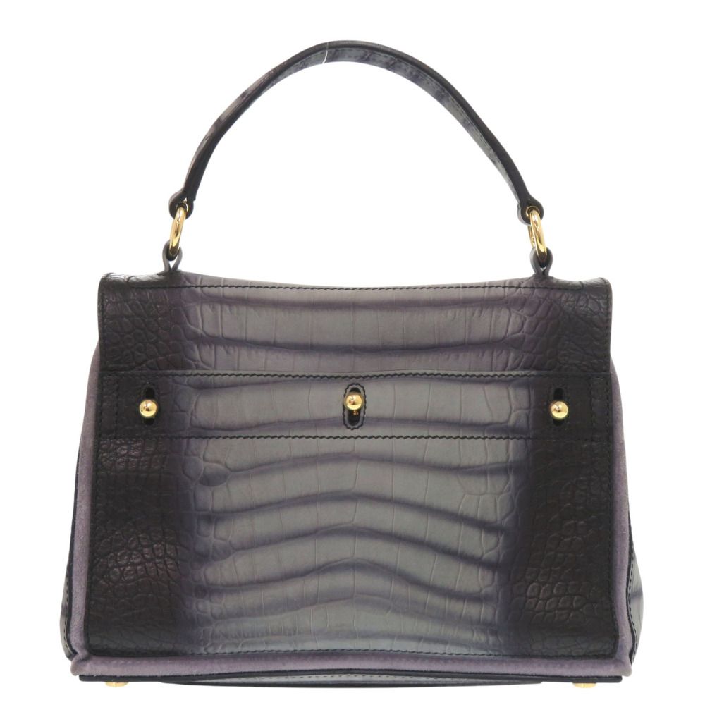 Saint Laurent Muse to Embossed Leather Gray Handbag — view 2