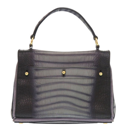 Saint Laurent Muse to Embossed Leather Gray Handbag — view 2