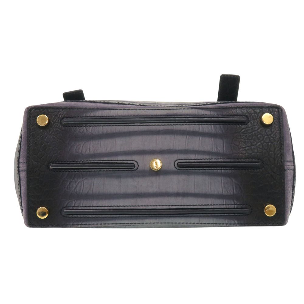 Saint Laurent Muse to Embossed Leather Gray Handbag — view 3