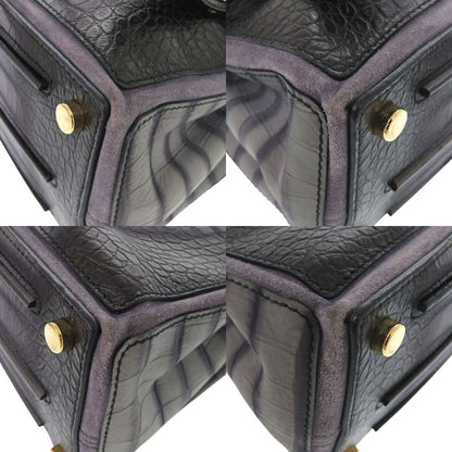 Saint Laurent Muse to Embossed Leather Gray Handbag — view 4