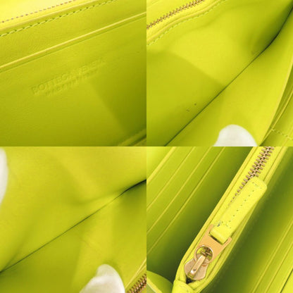 Bottega Veneta Intrecciato Leather Yellow Green Wallet — view 7
