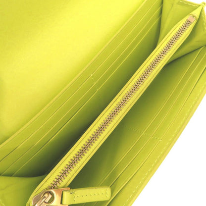 Bottega Veneta Intrecciato Leather Yellow Green Wallet — view 4
