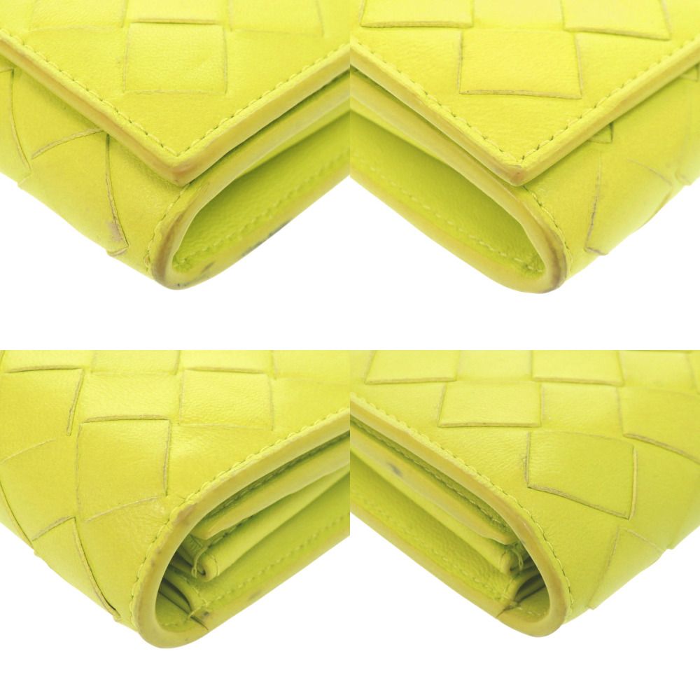 Bottega Veneta Intrecciato Leather Yellow Green Wallet — view 3