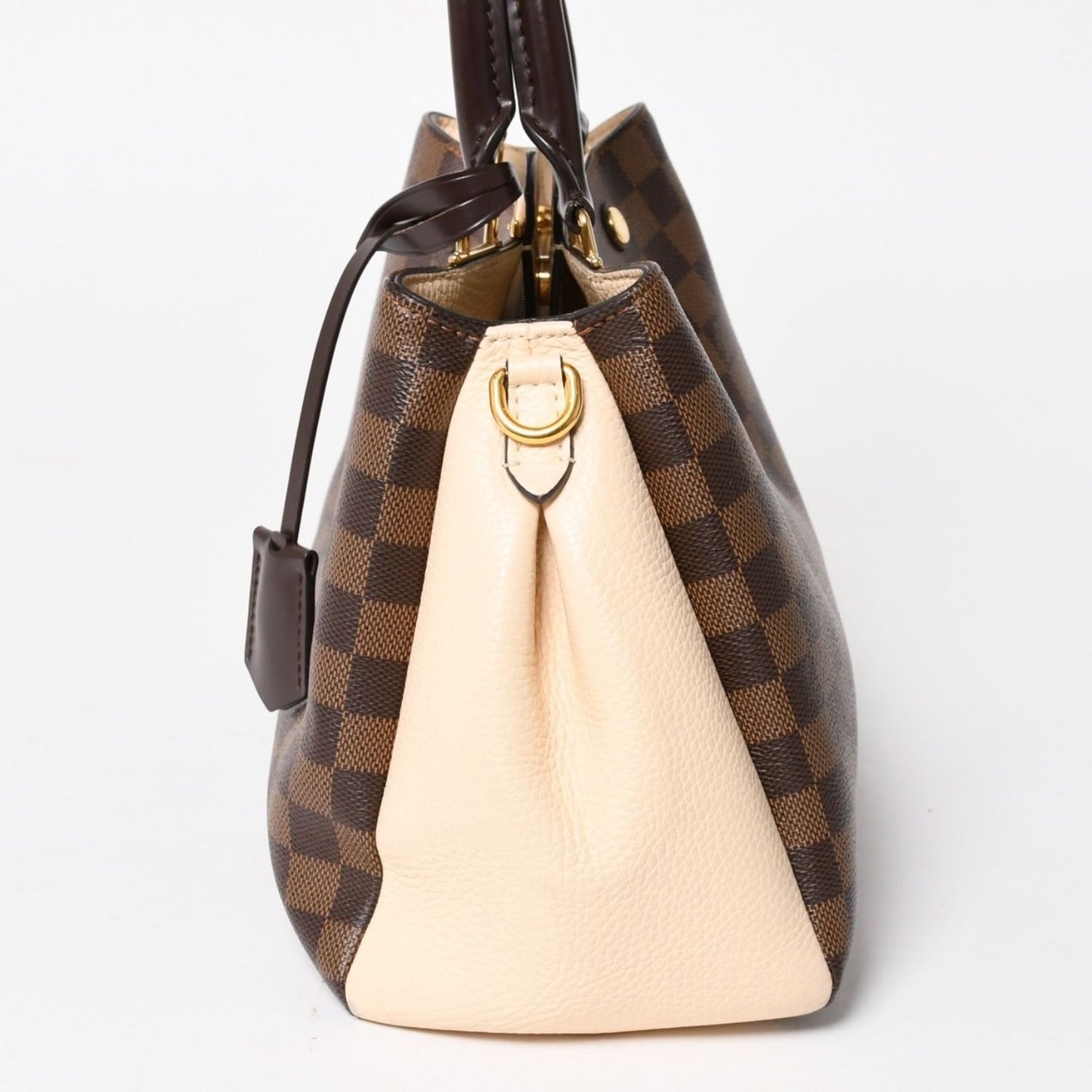Louis Vuitton Brittany Handbag Damier Canvas Brown Beige Ebene Gold — view 4