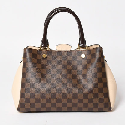 Louis Vuitton Brittany Handbag Damier Canvas Brown Beige Ebene Gold — view 2