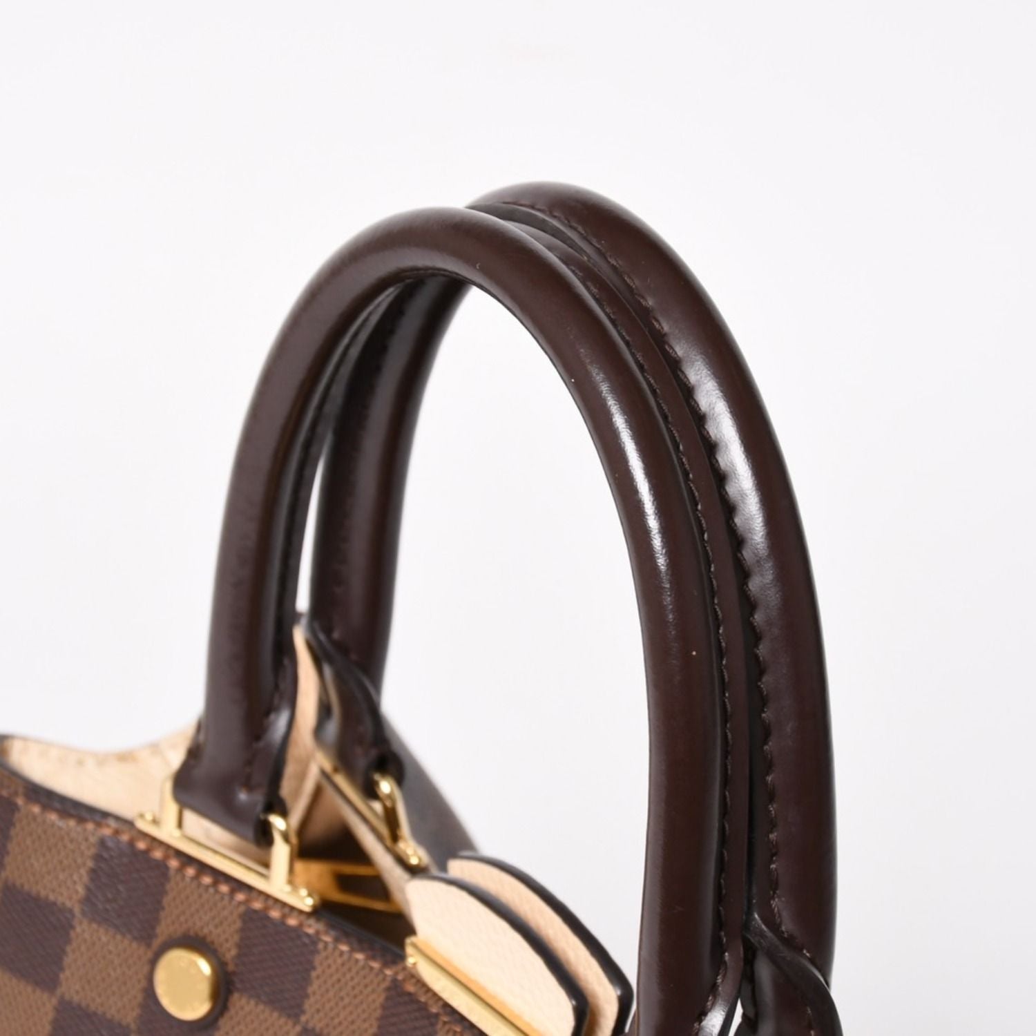 Louis Vuitton Brittany Handbag Damier Canvas Brown Beige Ebene Gold — view 5