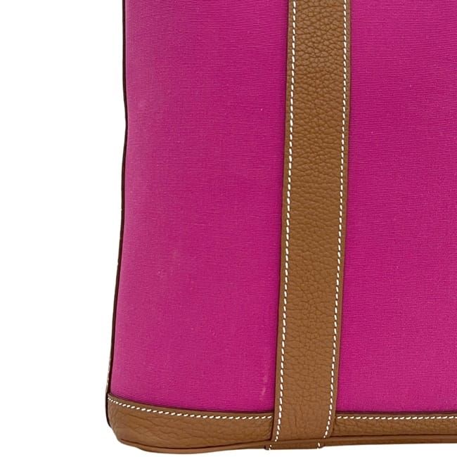 Hermes Tote Garden File PM Pink Brown Rose Purple Gold Palladium Handbag — view 8