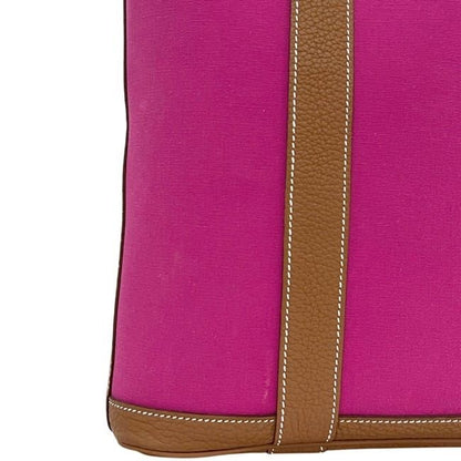 Hermes Tote Garden File PM Pink Brown Rose Purple Gold Palladium Handbag — view 8