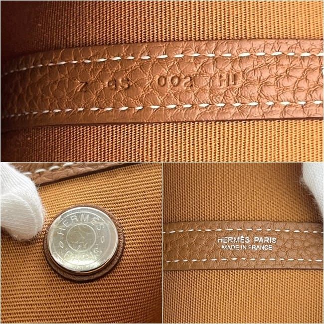 Hermes Tote Garden File PM Pink Brown Rose Purple Gold Palladium Handbag — view 4