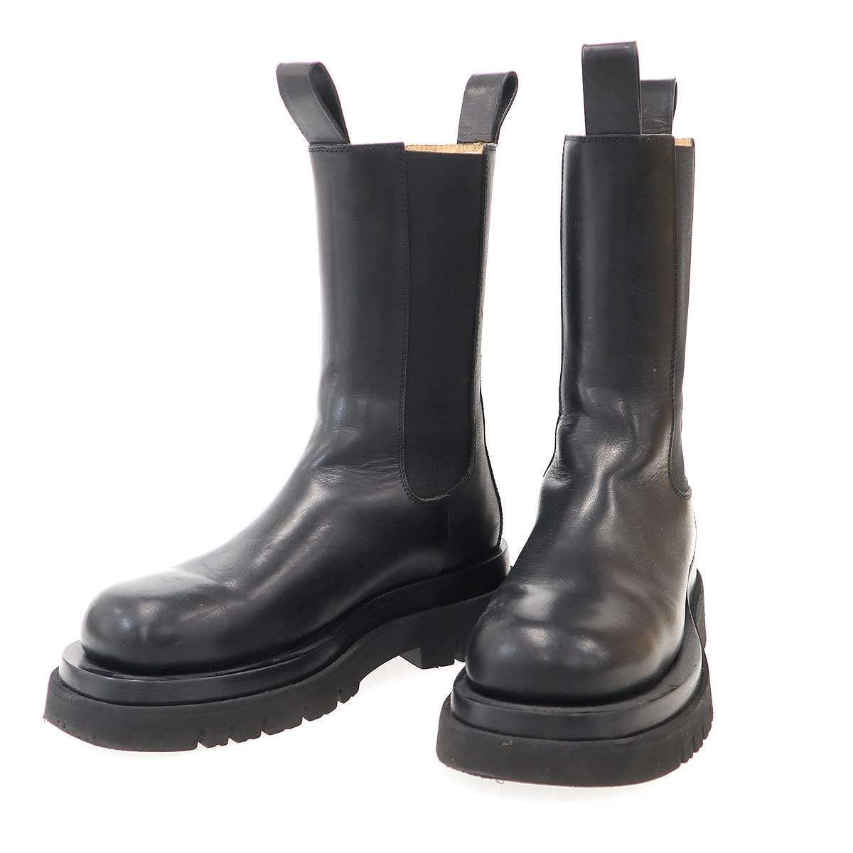 Bottega Veneta Lug Boots Long Black