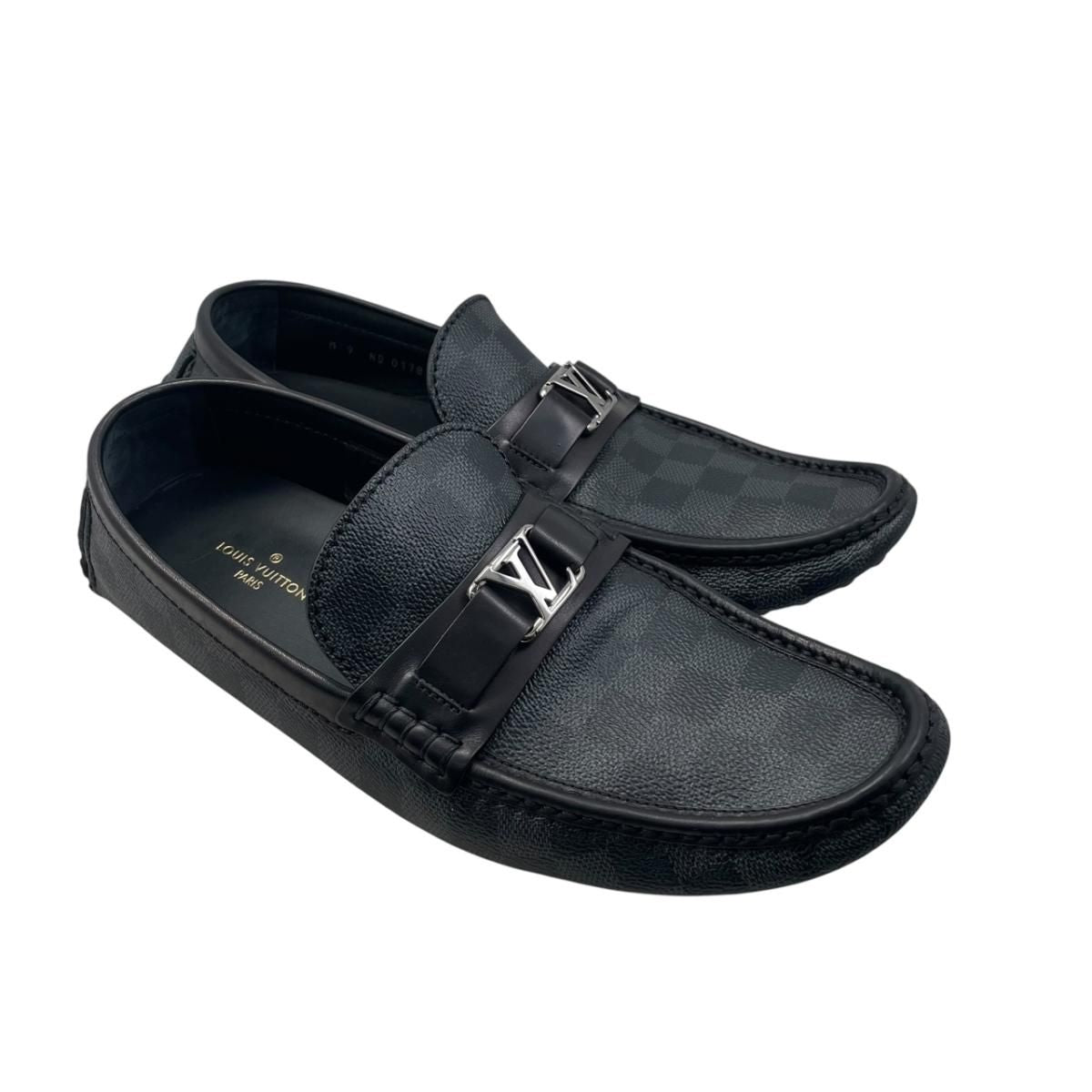 Louis Vuitton Loafers Hockenheim Line Damier Leather Black 9 — view 2