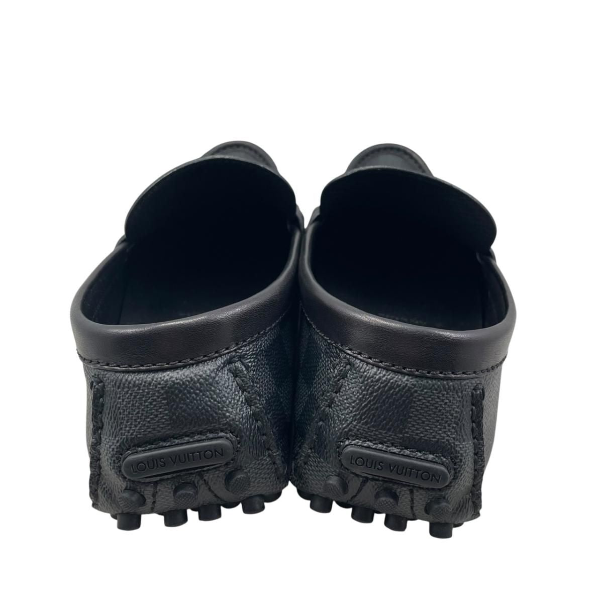Louis Vuitton Loafers Hockenheim Line Damier Leather Black 9 — view 4