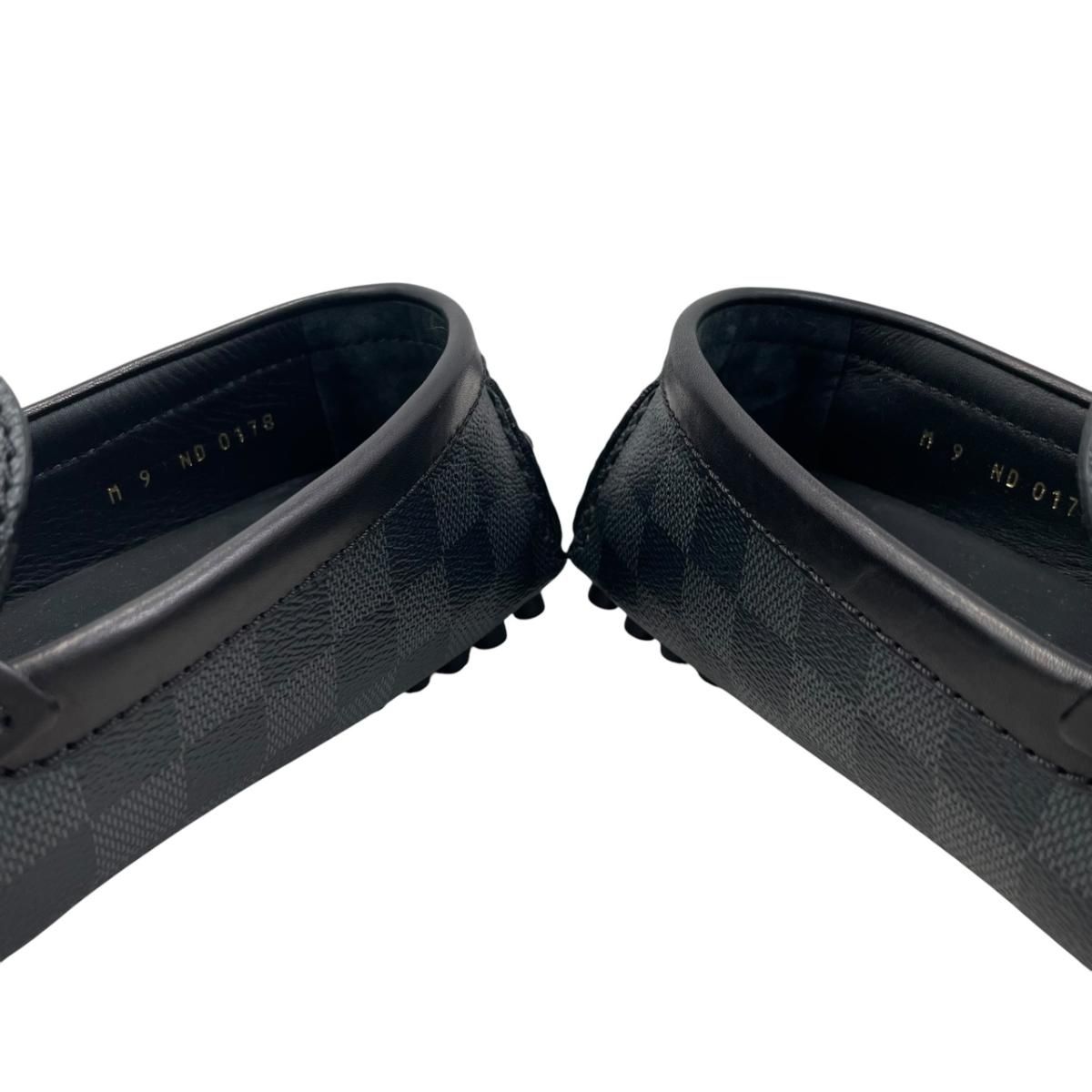 Louis Vuitton Loafers Hockenheim Line Damier Leather Black 9 — view 6