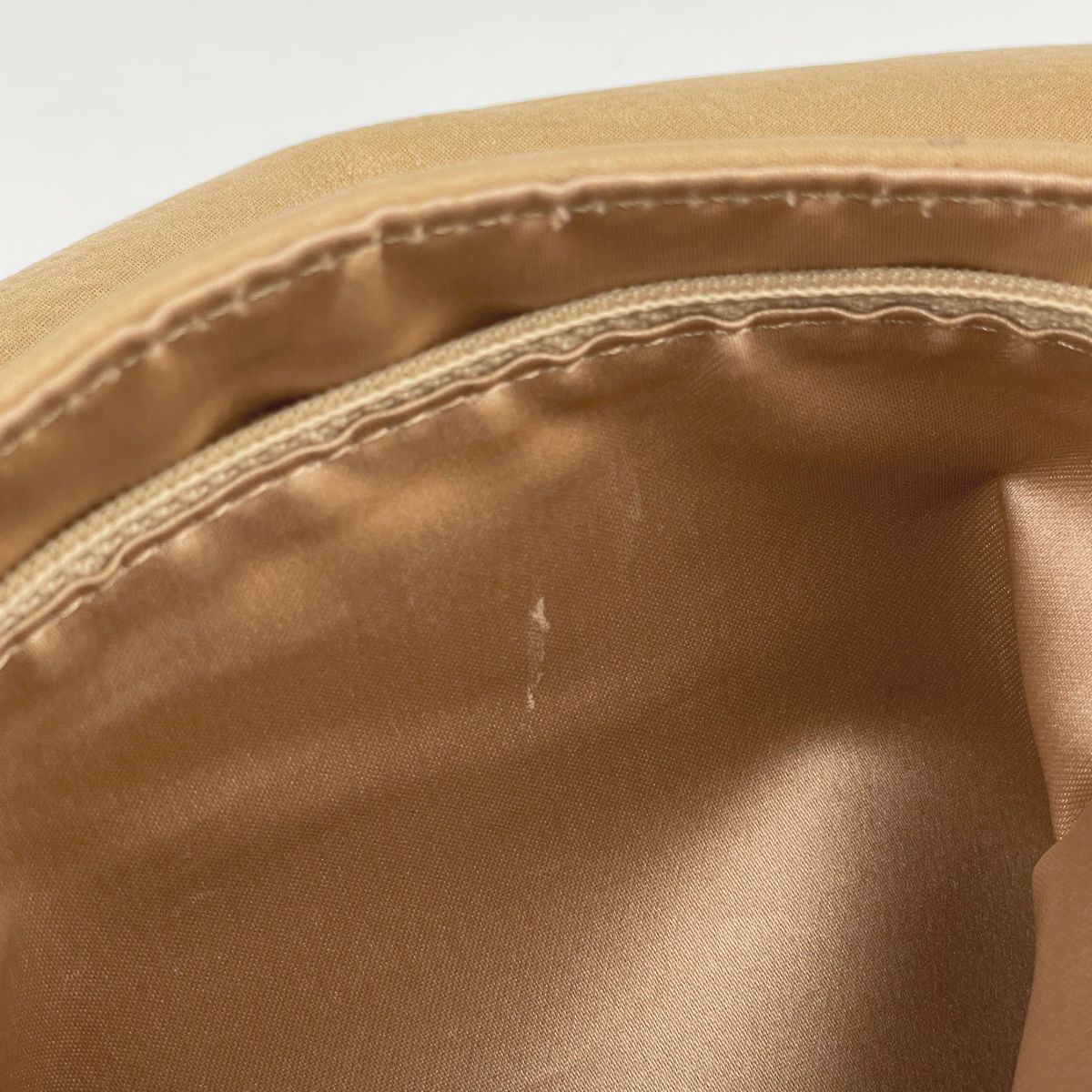 Fendi Zucca Logo Shoulder Bag Big Mamma Baguette Leather Beige — view 8