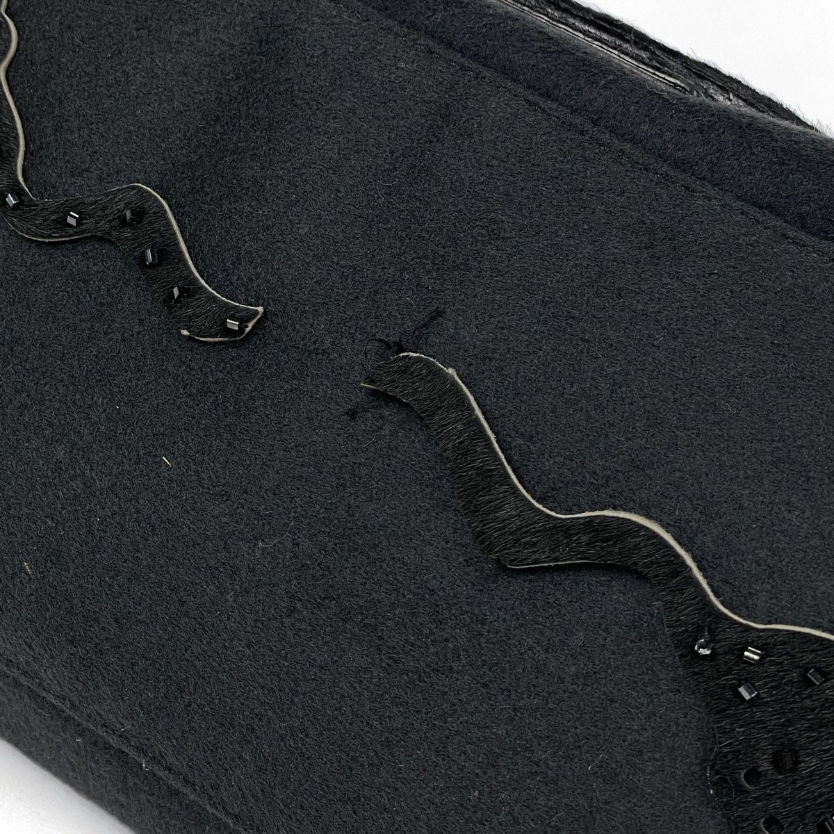 Fendi Zucca Logo Shoulder Bag Mamma Baguette Fabric Black — view 5