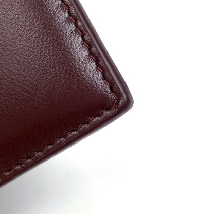 Bottega Veneta Cassette Fastener Card Case Coin Leather Bordeaux — view 3