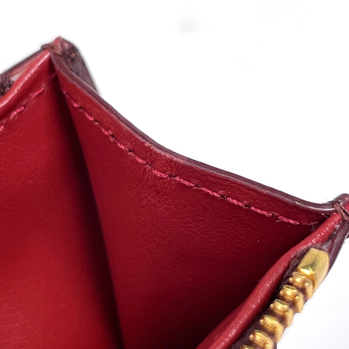Bottega Veneta Cassette Fastener Card Case Coin Leather Bordeaux — view 5