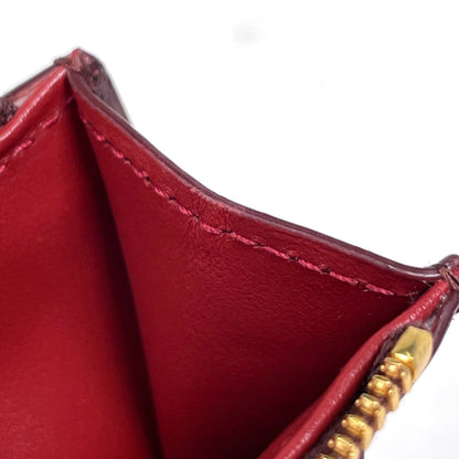 Bottega Veneta Cassette Fastener Card Case Coin Leather Bordeaux — view 5