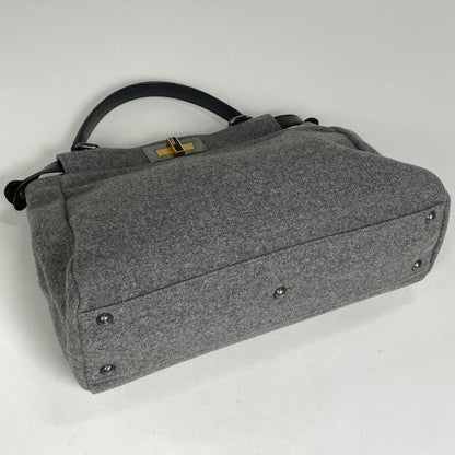Fendi Peekaboo Handbag Fabric Gray — view 2