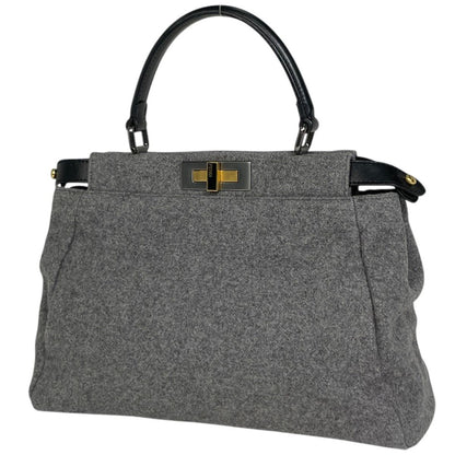 Fendi Peekaboo Handbag Fabric Gray