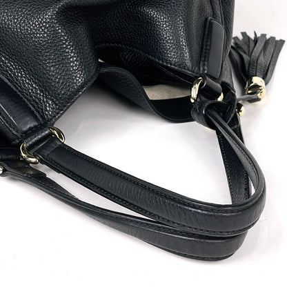 Gucci Tote Bag Soho Fringe Interlocking G Leather Black — view 5
