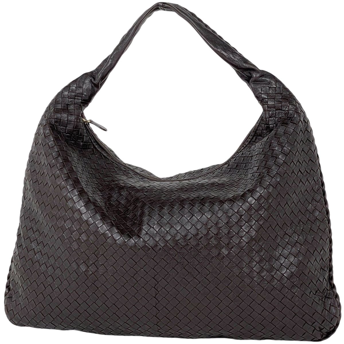 Bottega Veneta Shoulder Bag Intrecciato Leather Brown