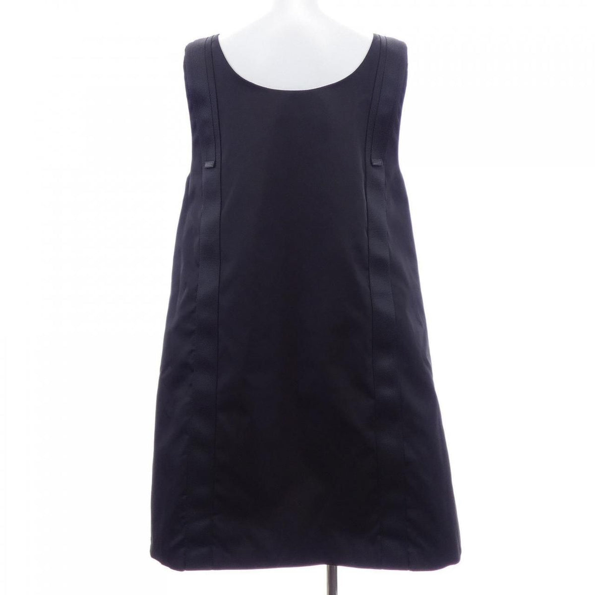 Prada Triangle Logo Gabardine Sleeveless Dress — view 2