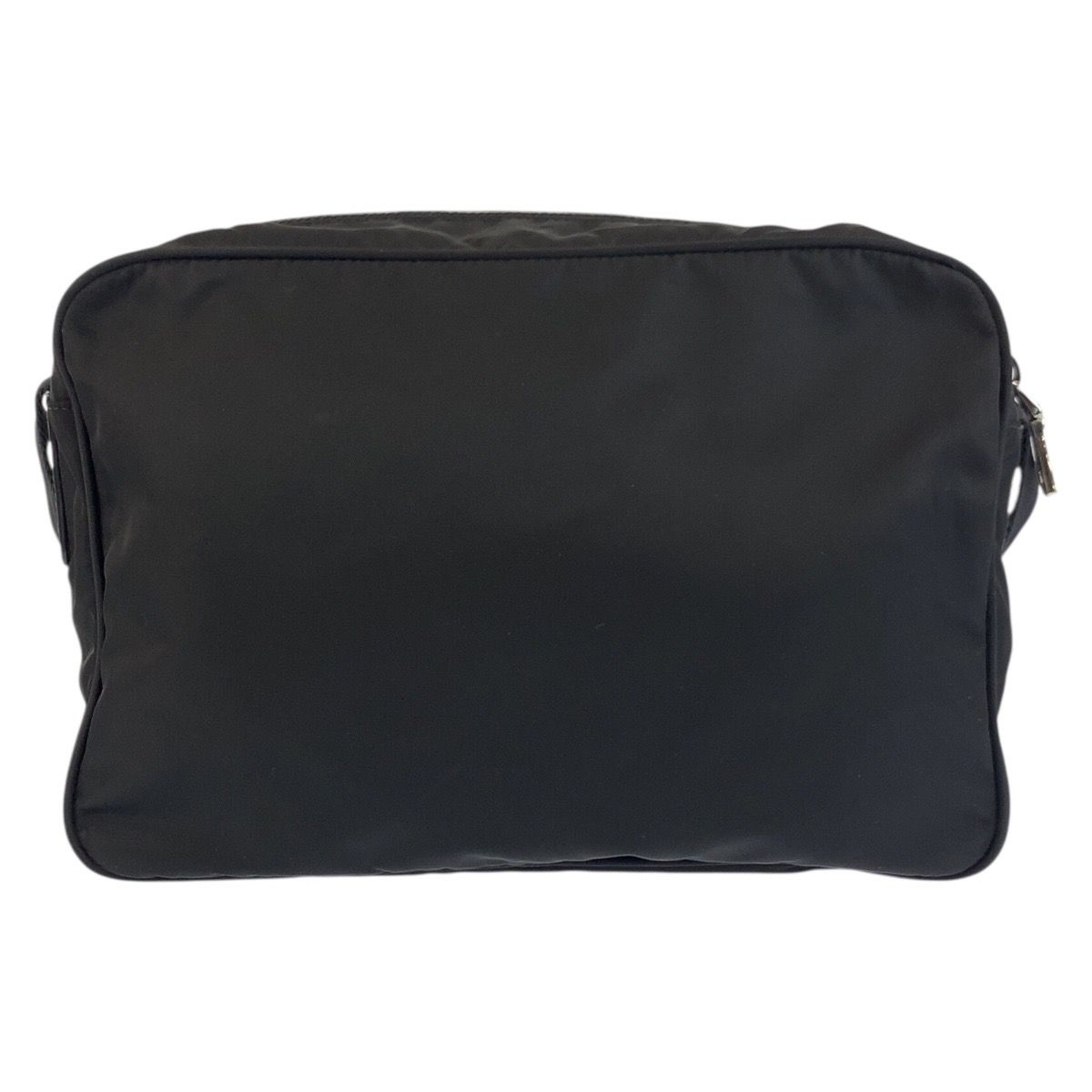 Prada Tessuto Black Silver Nylon Shoulder Bag Pochette — view 2