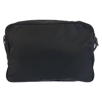 Prada Tessuto Black Silver Nylon Shoulder Bag Pochette — view 2