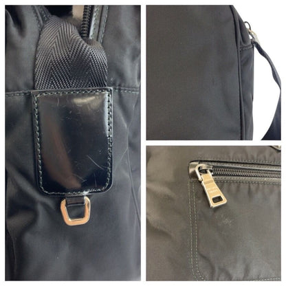 Prada Tessuto Black Silver Nylon Shoulder Bag Pochette — view 5