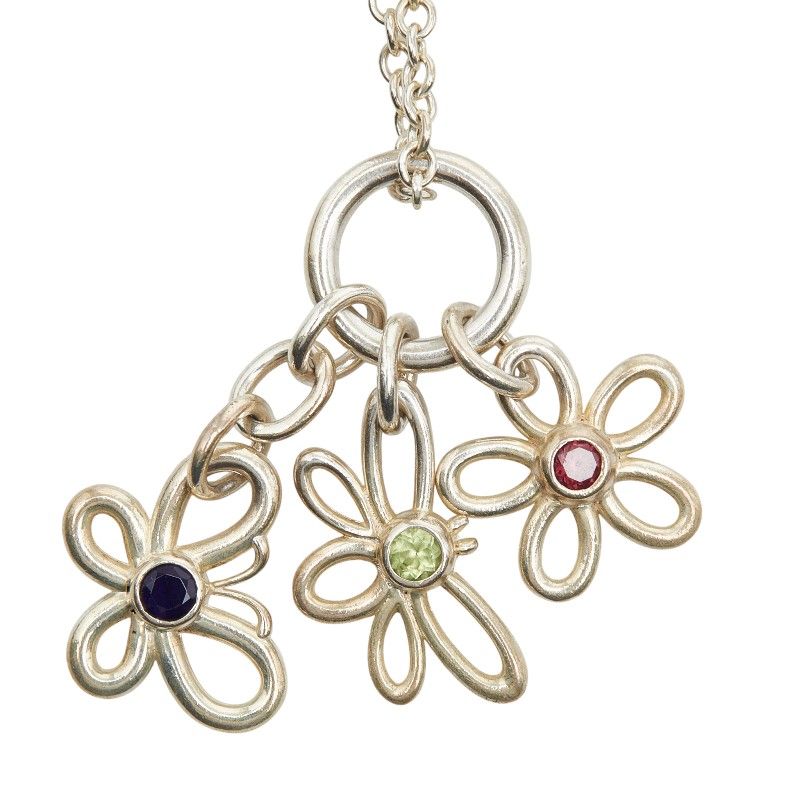 Tiffany & Co Flower Butterfly Bijou Necklace Silver — view 2