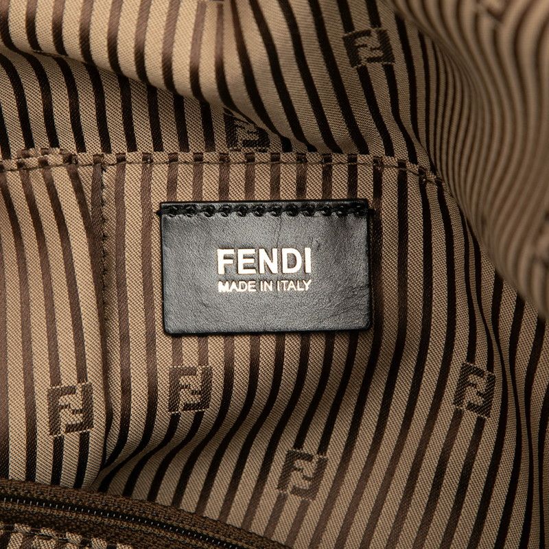 Fendi Chameleon Handbag Beige Pile Leather — view 7
