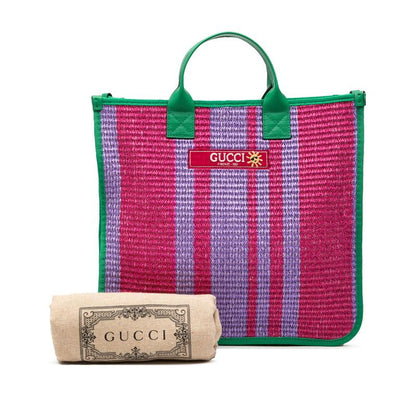 Gucci Children's Tote Bag Purple Green Fabric — view 7
