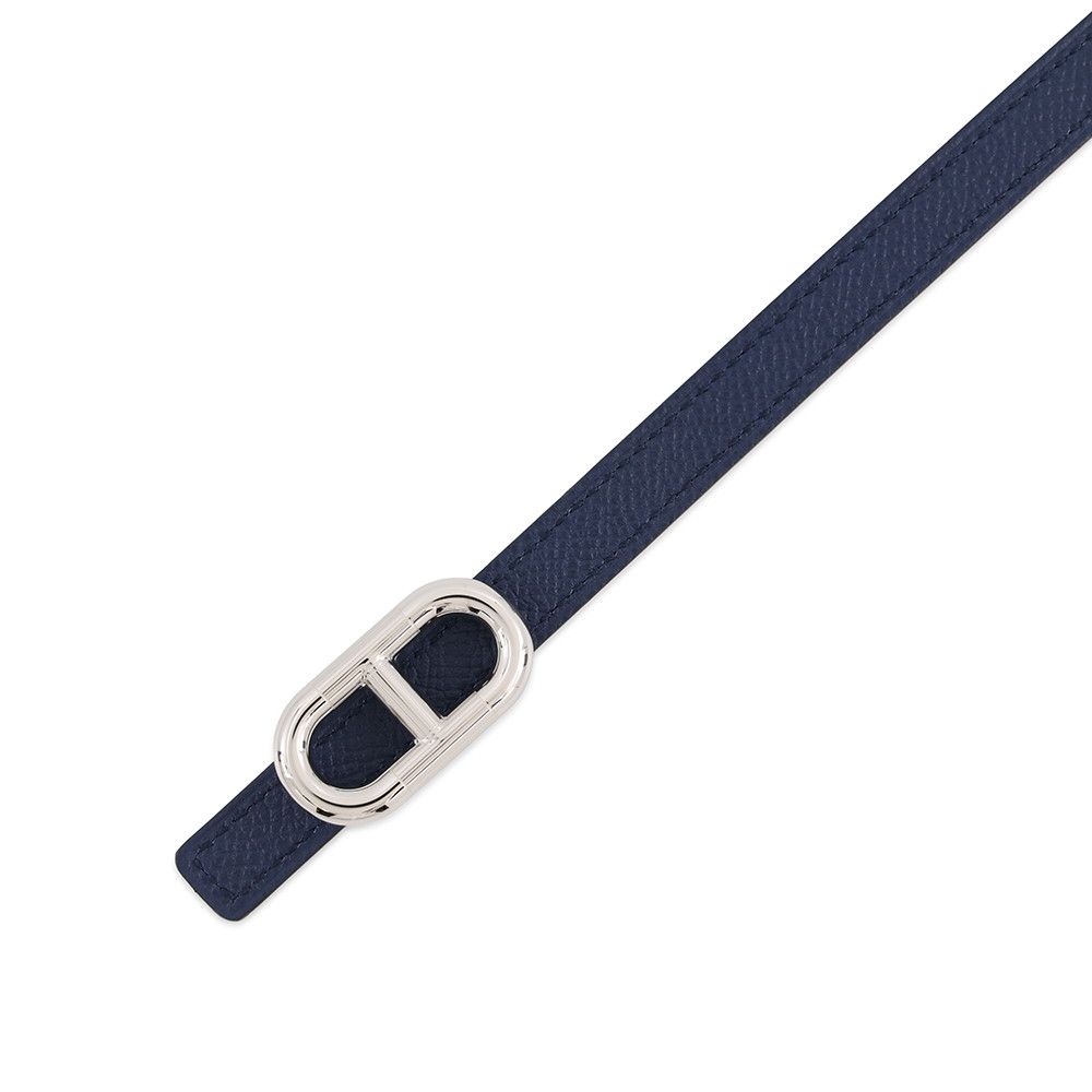 Hermes Belt Maillon Reversible Vert Veronese Blue Sapphire Silver Swift Epsom 70 — view 5
