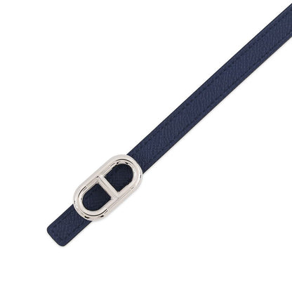 Hermes Belt Maillon Reversible Vert Veronese Blue Sapphire Silver Swift Epsom 70 — view 5