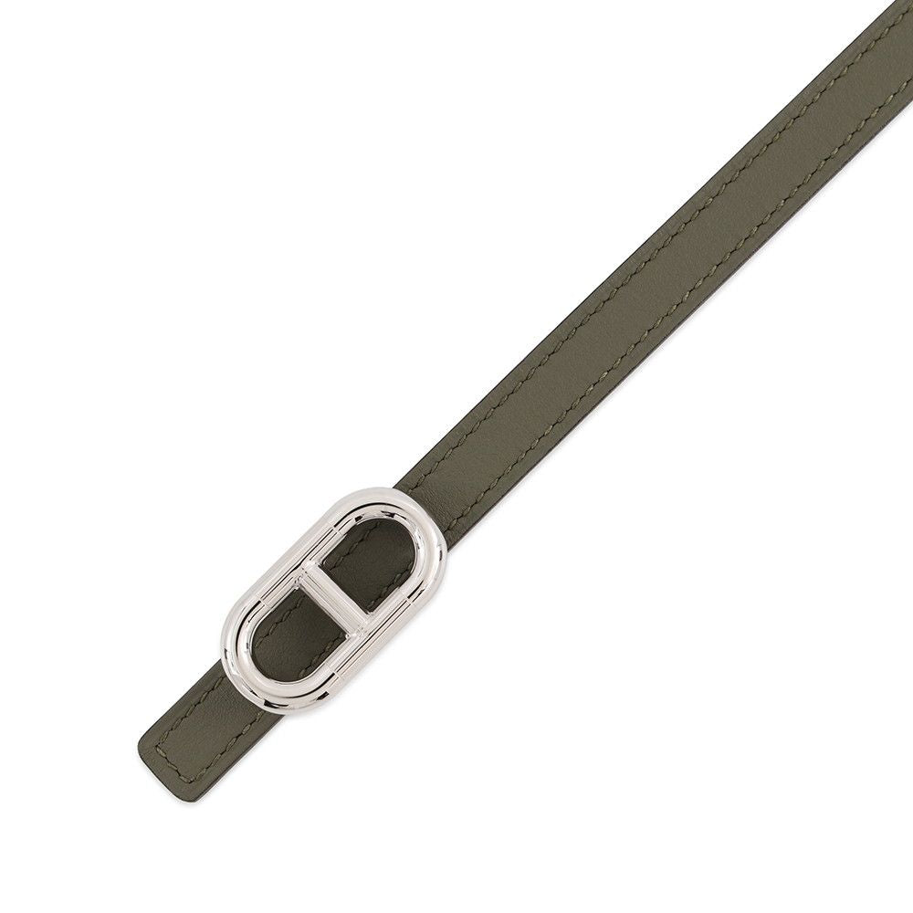 Hermes Belt Maillon Reversible Vert Veronese Blue Sapphire Silver Swift Epsom 70 — view 4